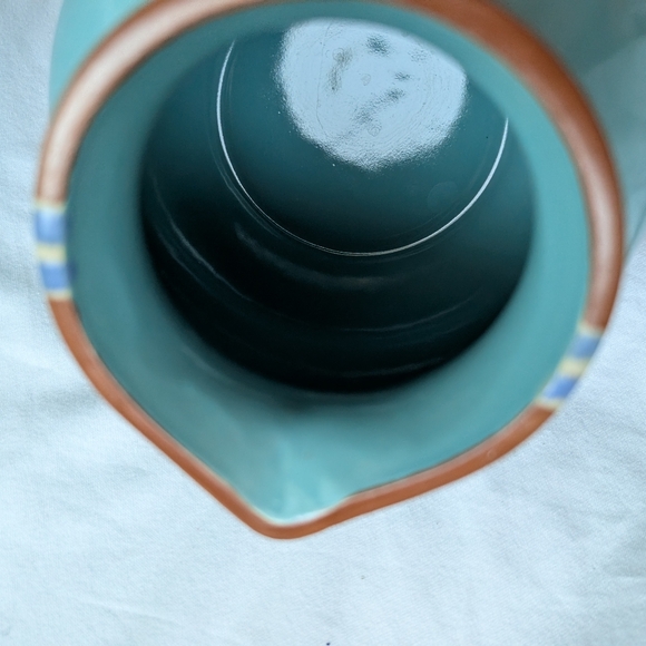 Vintage Dansk Mesa Turquoise Ceramic Pitcher Discontinued - Picture 6 of 10